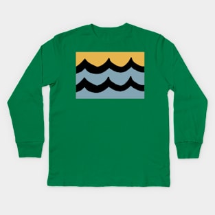 Simple wave Kids Long Sleeve T-Shirt